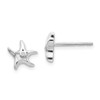 Lex & Lu Sterling Silver White Ice Diamond Starfish Post Earrings - Lex & Lu