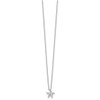 Lex & Lu Sterling Silver White Ice Diamond Starfish Slide Pendant Necklace - 2 - Lex & Lu