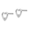 Lex & Lu Sterling Silver White Ice Diamond Heart Post Earrings LAL13526 - 2 - Lex & Lu