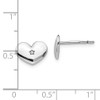 Lex & Lu Sterling Silver White Ice Diamond Heart Post Earrings LAL13530 - 4 - Lex & Lu