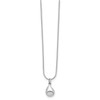 Lex & Lu Sterling Silver White Ice Diamond Teardrop Necklace - 2 - Lex & Lu