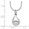 Lex & Lu Sterling Silver White Ice Diamond Teardrop Necklace - 3 - Lex & Lu