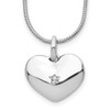 Lex & Lu Sterling Silver White Ice Diamond Heart Necklace LAL13535 - Lex & Lu