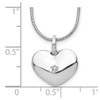 Lex & Lu Sterling Silver White Ice Diamond Heart Necklace LAL13535 - 3 - Lex & Lu
