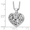 Lex & Lu Sterling Silver White Ice Diamond Heart Locket Necklace - 3 - Lex & Lu