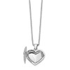 Lex & Lu Sterling Silver White Ice Diamond Heart Locket Necklace - 5 - Lex & Lu