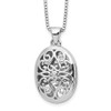 Lex & Lu Sterling Silver White Ice Diamond Locket Necklace - Lex & Lu