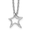 Lex & Lu Sterling Silver White Ice Diamond Star Necklace LAL13541 - Lex & Lu