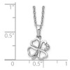 Lex & Lu Sterling Silver White Ice Diamond Clover Necklace - 3 - Lex & Lu