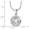 Lex & Lu Sterling Silver White Ice Diamond Flower Necklace - 3 - Lex & Lu