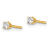 Lex & Lu 14k Yellow Gold .10ct. I2 K-L Diamond Stud Push-on Post Earrings - 2 - Lex & Lu