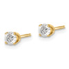 Lex & Lu 14k Yellow Gold .40ct. I2 K-L Diamond Stud Push-on Post Earrings - 2 - Lex & Lu