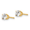Lex & Lu 14k Yellow Gold .50ct. I2 K-L Diamond Stud Push-on Post Earrings - 2 - Lex & Lu