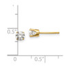 Lex & Lu 14k Yellow Gold .60ct. I2 K-L Diamond Stud Push-on Post Earrings - 4 - Lex & Lu