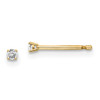 Lex & Lu 14k Yellow Gold .05ct. I1 J-K Diamond Stud Push-on Post Earrings - Lex & Lu