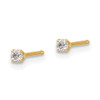 Lex & Lu 14k Yellow Gold .10ct. I1 J-K Diamond Stud Push-on Post Earrings - 2 - Lex & Lu