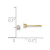 Lex & Lu 14k Yellow Gold .10ct. I1 J-K Diamond Stud Push-on Post Earrings - 4 - Lex & Lu