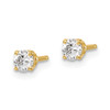 Lex & Lu 14k Yellow Gold .25ct. I1 J-K Diamond Stud Push-on Post Earrings - 2 - Lex & Lu