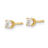 Lex & Lu 14k Yellow Gold .30ct. I1 J-K Diamond Stud Push-on Post Earrings - 2 - Lex & Lu