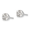 Lex & Lu 14k White Gold 1.00ct I1 J-K Diamond Stud Push-on Post Earrings - 2 - Lex & Lu