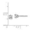 Lex & Lu 14k White Gold .50ct I1 J-K Diamond Stud Push-on Post Earrings - 4 - Lex & Lu