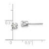 Lex & Lu 14k White Gold .60ct I1 J-K Diamond Stud Push-on Post Earrings - 4 - Lex & Lu