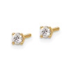 Lex & Lu 14k Yellow Gold .15ct. SI3 G-I Diamond Stud Thread on/off Post Earrings - 2 - Lex & Lu