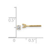 Lex & Lu 14k Yellow Gold .15ct. SI3 G-I Diamond Stud Thread on/off Post Earrings - 4 - Lex & Lu