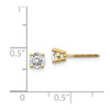 Lex & Lu 14k Yellow Gold .70ct. SI3 G-I Diamond Stud Thread on/off Post Earrings - 4 - Lex & Lu