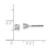 Lex & Lu 14k White Gold .30ct SI3 G-I Diamond Stud Thread on/off Post Earrings - 4 - Lex & Lu