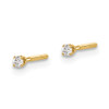 Lex & Lu 14k Yellow Gold .05ct. VS2/SI1 G-I Diamond Stud Thread on/off Post Earrings - 2 - Lex & Lu