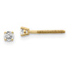 Lex & Lu 14k Yellow Gold .10ct. VS2/SI1 G-I Diamond Stud Thread on/off Post Earrings - Lex & Lu