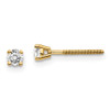 Lex & Lu 14k Yellow Gold .20ct. VS2/SI1 G-I Diamond Stud Thread on/off Post Earrings - Lex & Lu