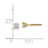 Lex & Lu 14k Yellow Gold .30ct. VS2/SI1 G-I Diamond Stud Thread on/off Post Earrings - 4 - Lex & Lu