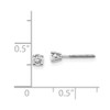 Lex & Lu 14k White Gold .25ct VS2/SI1 G-I Diamond Stud Thread on/off Post Earrings - 4 - Lex & Lu