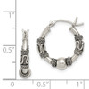 Lex & Lu Sterling Silver Antiqued Hoop Earrings LAL22463 - 4 - Lex & Lu