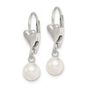 Lex & Lu Sterling Silver 6-7mm White FWC Pearl Leverback Earrings LAL22464 - 2 - Lex & Lu