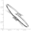 Lex & Lu 14k White Gold AA Diamond Bangle Bracelet LAL15064 - 2 - Lex & Lu