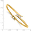 Lex & Lu 14k Yellow Gold Diamond Bangle Bracelet - 2 - Lex & Lu