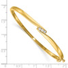Lex & Lu 14k Yellow Gold AA Diamond Bangle Bracelet LAL15107 - 2 - Lex & Lu