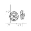 Lex & Lu 14k White Gold AA Diamond Earring Jacket LAL15227 - 3 - Lex & Lu