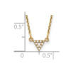 Lex & Lu 14k Yellow Gold AA Quality Diamond 6mm Triangle Necklace - 3 - Lex & Lu