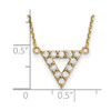 Lex & Lu 14k Yellow Gold AA Quality Diamond 3mm Triangle Necklace - 3 - Lex & Lu