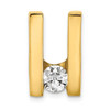 Lex & Lu 14k Yellow Gold AA Diamond slide LAL15274 - Lex & Lu