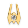 Lex & Lu 14k Yellow Gold AA Diamond slide LAL15293 - 3 - Lex & Lu