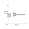 Lex & Lu 14k White Gold AAA Quality Complete Princess Cut Diamond Earring LAL15317 - 2 - Lex & Lu