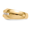 Lex & Lu 14k Yellow Gold Diamond Men's Semi Mount Band Ring Size 10 - 3 - Lex & Lu