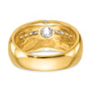 Lex & Lu 14k Yellow Gold Diamond Men's Semi Mount Band Ring Size 10 - 5 - Lex & Lu