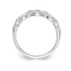 Lex & Lu 14k White Gold Diamond & Sapphire Fancy Ring LAL13585 Size 7 - 2 - Lex & Lu