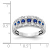 Lex & Lu 14k White Gold Diamond & Sapphire Fancy Ring LAL13597 Size 7 - 2 - Lex & Lu